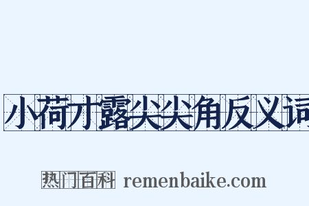 小荷才露尖尖角反义词是什么意思的图片